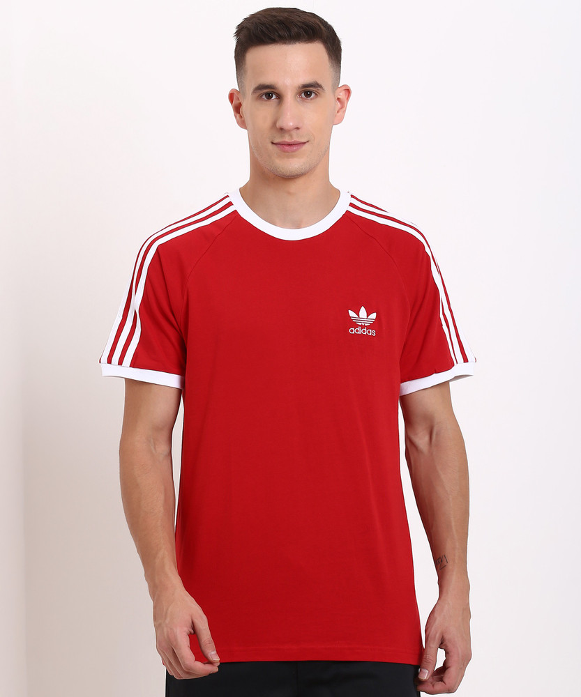 adidas red t shirt mens
