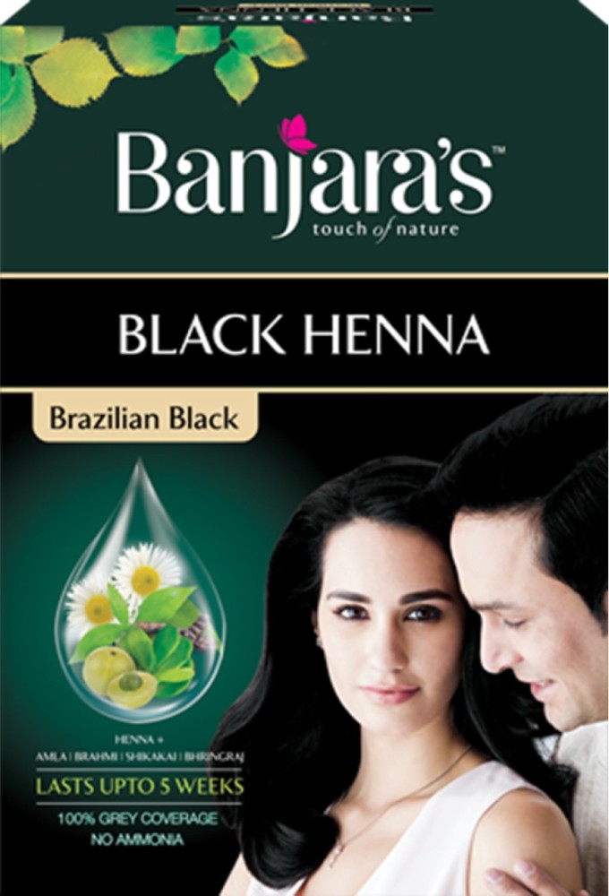 Buy Banjaras Black Henna 6 Sachets Brazilian Black 9 gm online at best  priceHair Treatment