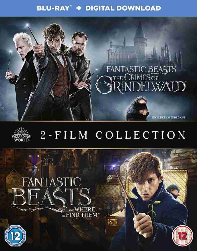 Fantastic Beasts 2 Movies Fantastic Beasts Where to Find Them Fantastic Beasts The Crimes of Grindelwald Blu ray Bonus Disc Digital Download 3 Disc Slipcase Fully Packaged Import