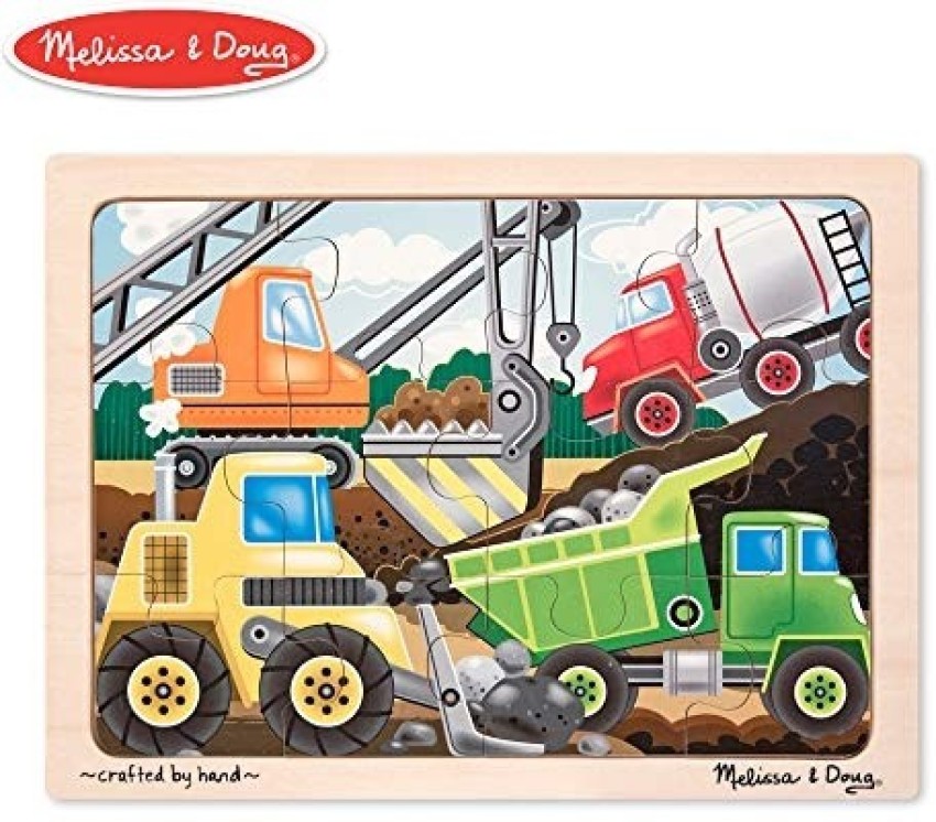 Melissa and doug construction vehicles sale puzzle