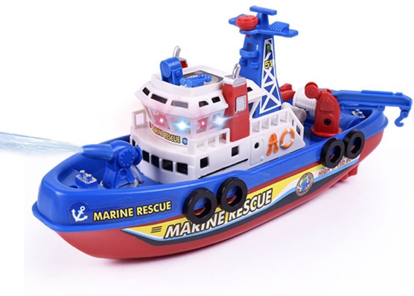 Toy boat sales with fire