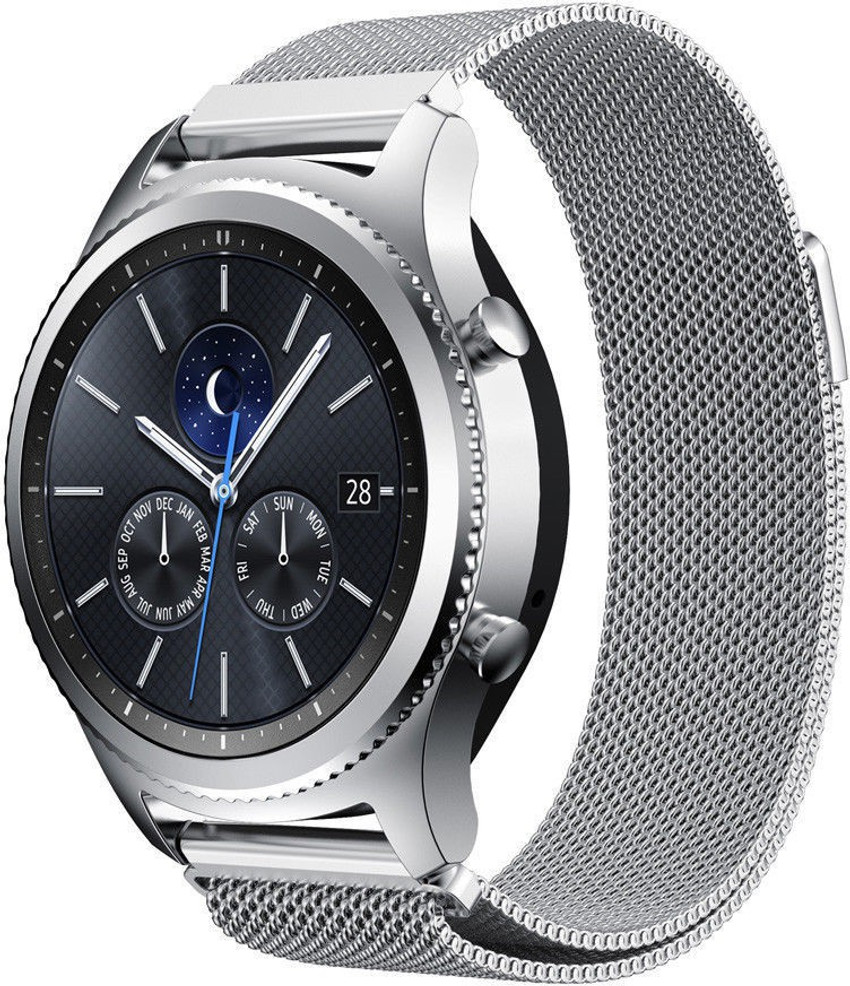 CellFAther Magnetic Milanese loop Stainless Steel Strap For Samsung Gear S3 22mm Silver Smart Watch Strap Price in India Buy CellFAther Magnetic Milanese loop Stainless Steel Strap For Samsung Gear S3