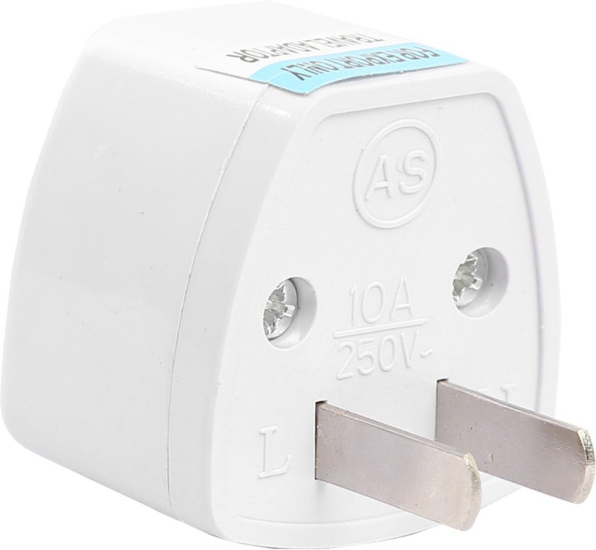 HI-PLASST 3-Prong TYPE-B Universal Electrical AC Wall Plug Adapter  Worldwide Adaptor White - Price in India