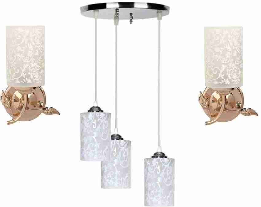 VAGalleryKing Matching Glass Decorative Home Ceiling Light Combo
