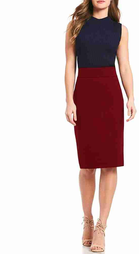 Maroon formal on sale skirt