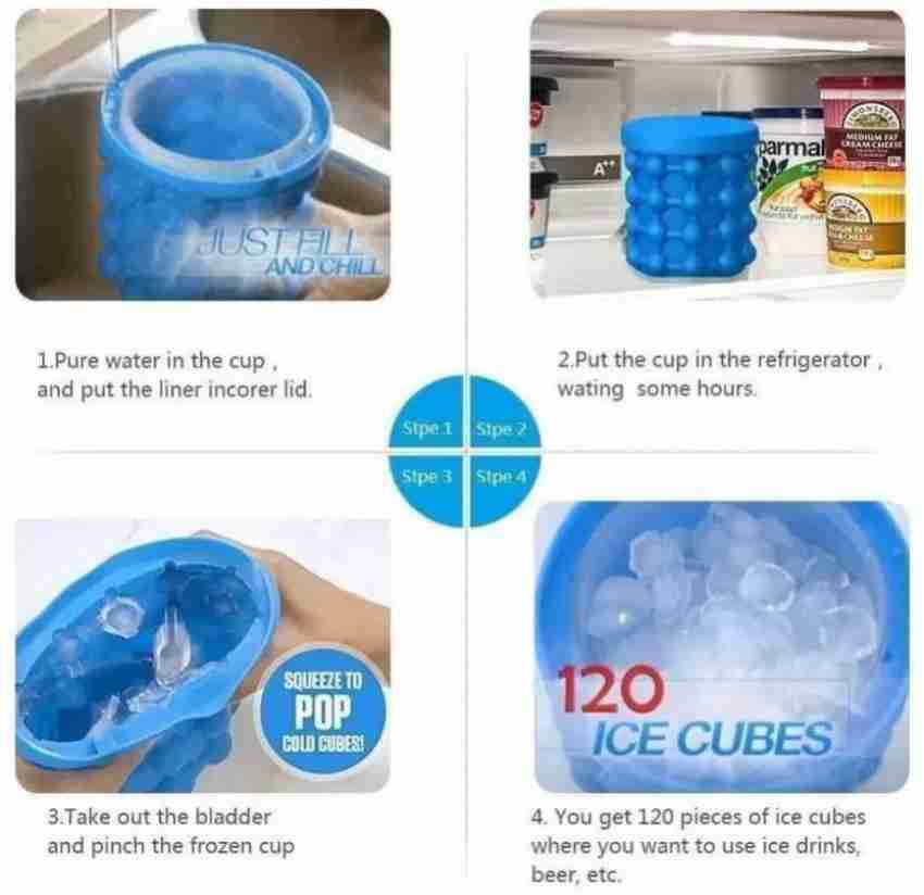 Magic Ice Cube Maker Genie Silicone Rubber Ice Tray Mold - Sale