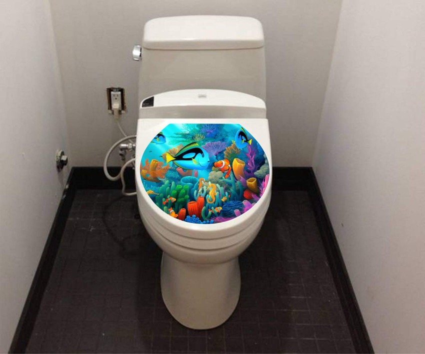 Impression Wall 28 cm Underwater Fish Toilet Seat Wall Stickers