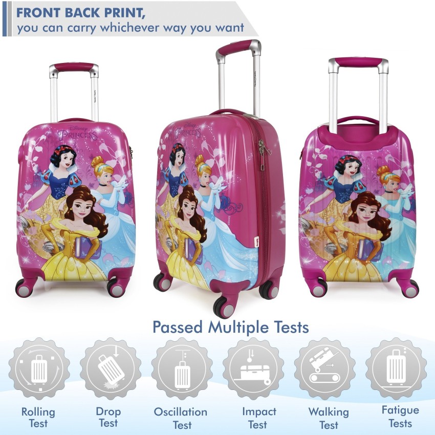 D Paradise Princess suitcase( trolley bag) for kids and girls Cabin Suitcase  - 21 inch Pink - Price in India