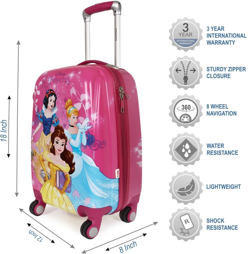 Humty Dumty Princess Group Pink Kids Hard Luggage Trolley Bag, Travel Bag  Expandable Cabin Suitcase 4 Wheels - 22 inch Pink - Price in India