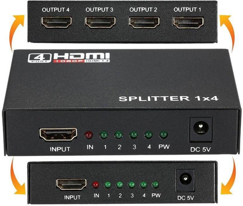 Microware 4K@30Hz HDMI Splitter, HDMI Splitter 1 in 2 Out, HDMI2.0b  Splitter for Dual Monitors, Support 3840x2160@30Hz, HDCP2.2, RGB 4:4:4,  18.5Gbps