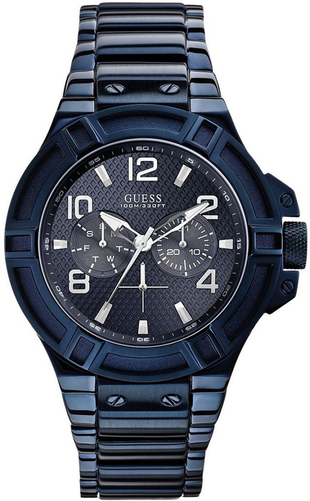 Guess blue metal watch top