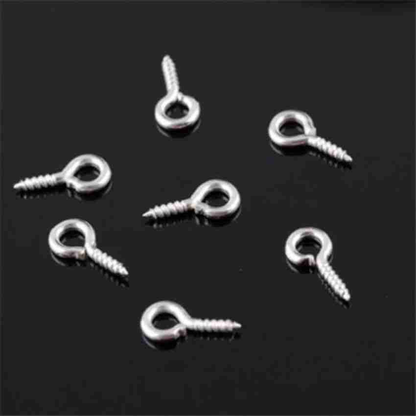 100Pcs Colorful Mini Screw Eye Pins, 4 x 8mm Small Eye Hooks for