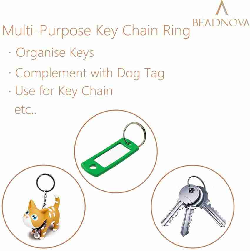 20mm Split Ring, Key Chain Ring, Imit. Rhodium (72 Pieces)