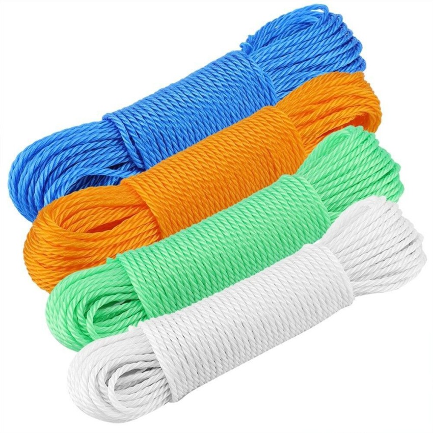 SAIFPRO 4mm x 20meter Nylon Rope For Drying Clothes 4mm Thickness (Pack of  1) Nylon Clothesline Price in India - Buy SAIFPRO 4mm x 20meter Nylon Rope  For Drying Clothes 4mm Thickness (