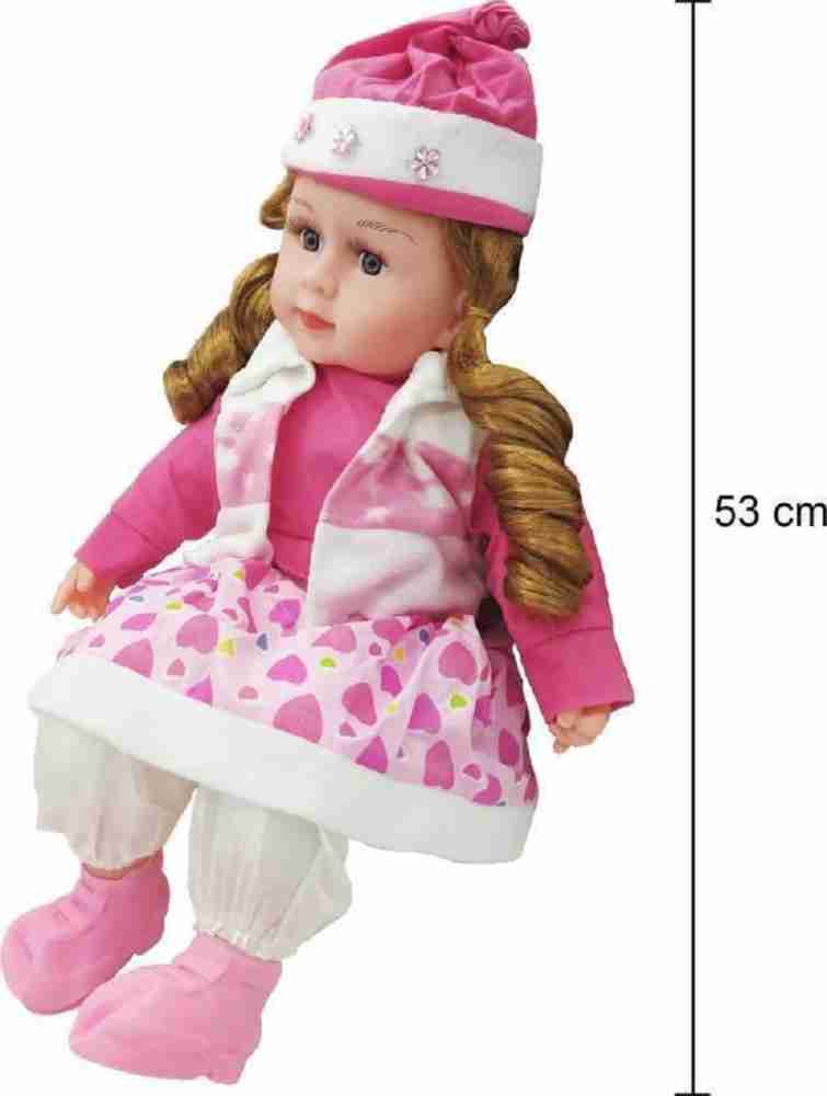 D Plus Poem Singing Baby Girl Doll Big Size Cute Soft Toy - Poem