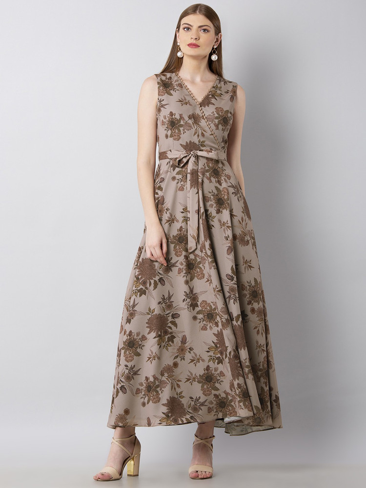 Brown Faballey Maxi Dress Faballey Maxi Dress Top