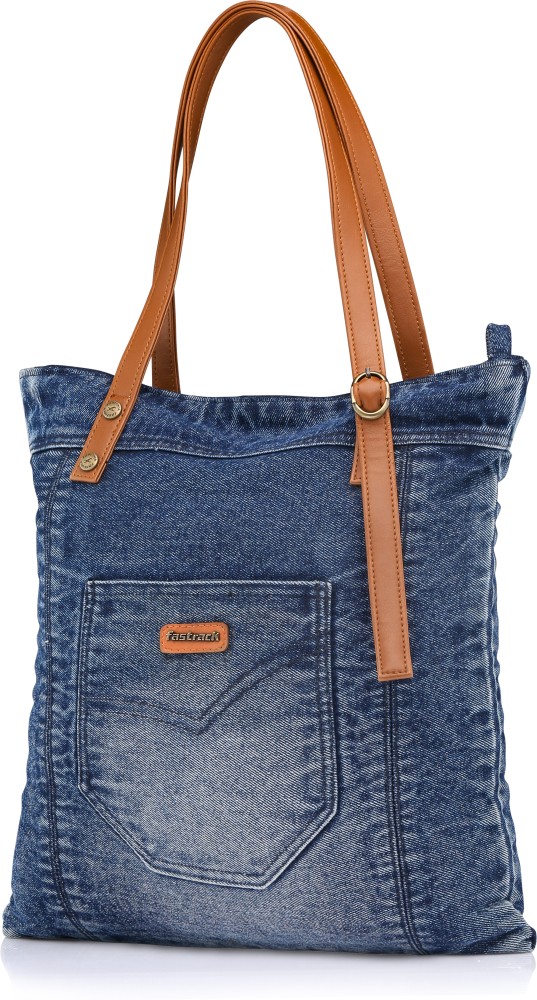 Fastrack Denim Canvas Blue Waist Bag for Girls : : Sports