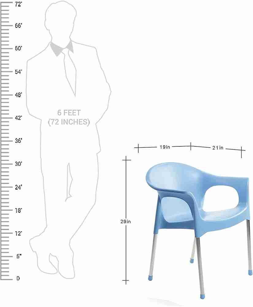 cello Metallo Palstic Set Of 2 Chairs Blue Plastic Cafeteria Chair