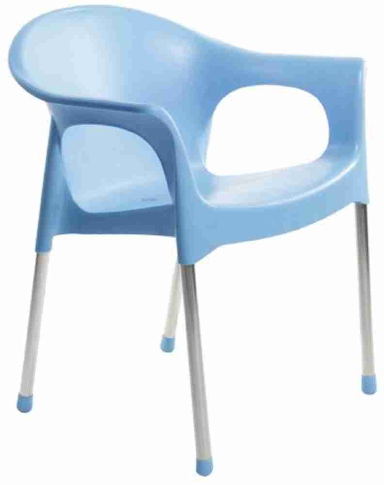 cello Metallo Palstic Set Of 2 Chairs Blue Plastic Cafeteria Chair