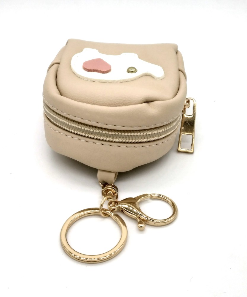 X Y SHOP Mini Backpack Coin Bag Women Small Wallet Fashion Pu Keychain Purses  Coin Purse Beige - Price in India