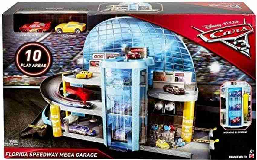 MATTEL Pixar Cars 3 Florida Speedway Mega Garage PLAYSET