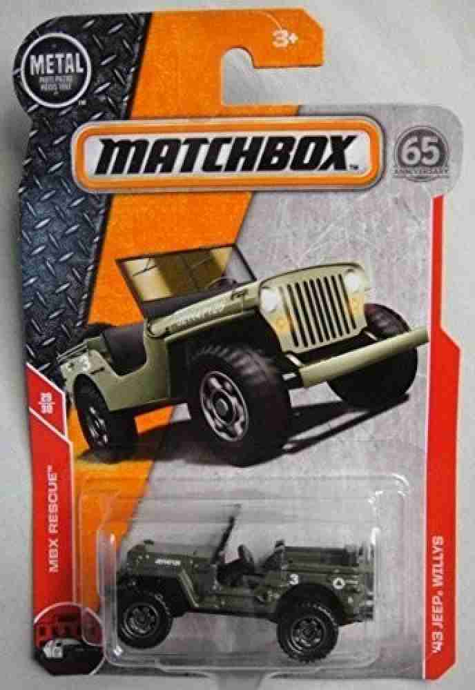 MATCHBOX 2018 MBX Rescue 43 Jeep Willys 121 125Green 2018 MBX Rescue 43 Jeep Willys 121 125Green shop for MATCHBOX products in India. Flipkart