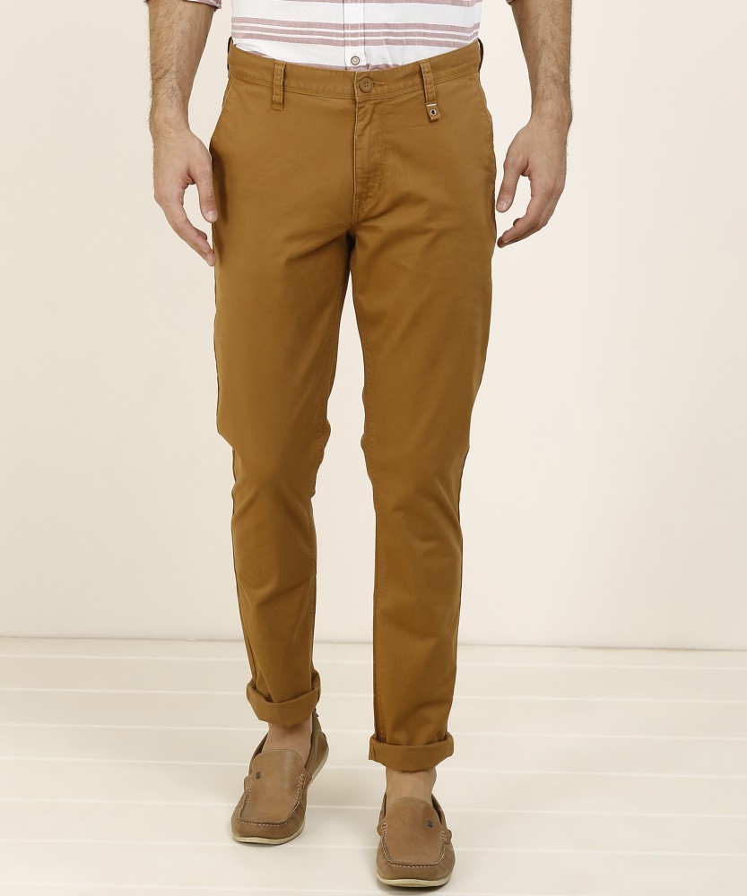 Buy Lee Khaki Cotton Slim Fit Trousers for Mens Online  Tata CLiQ