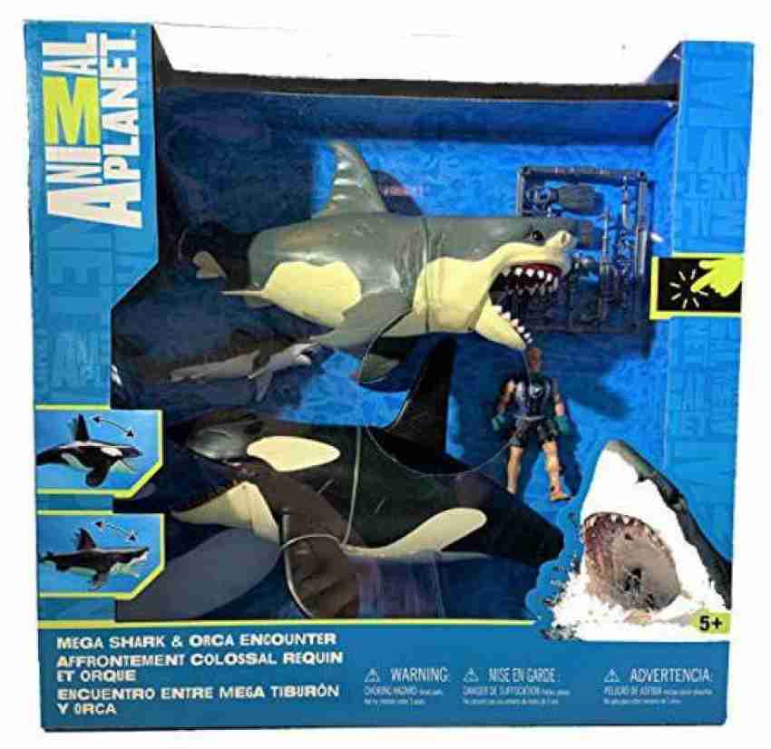 Great white shark hotsell and killer whale playset