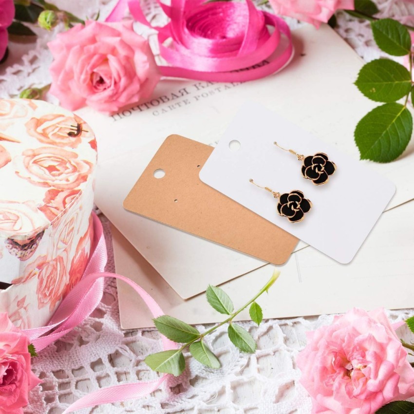 Rectangle Shape Cardboard Long Necklace Display Cards, White Necklace Cards  - China Necklace Jewelry Card, Earring Card
