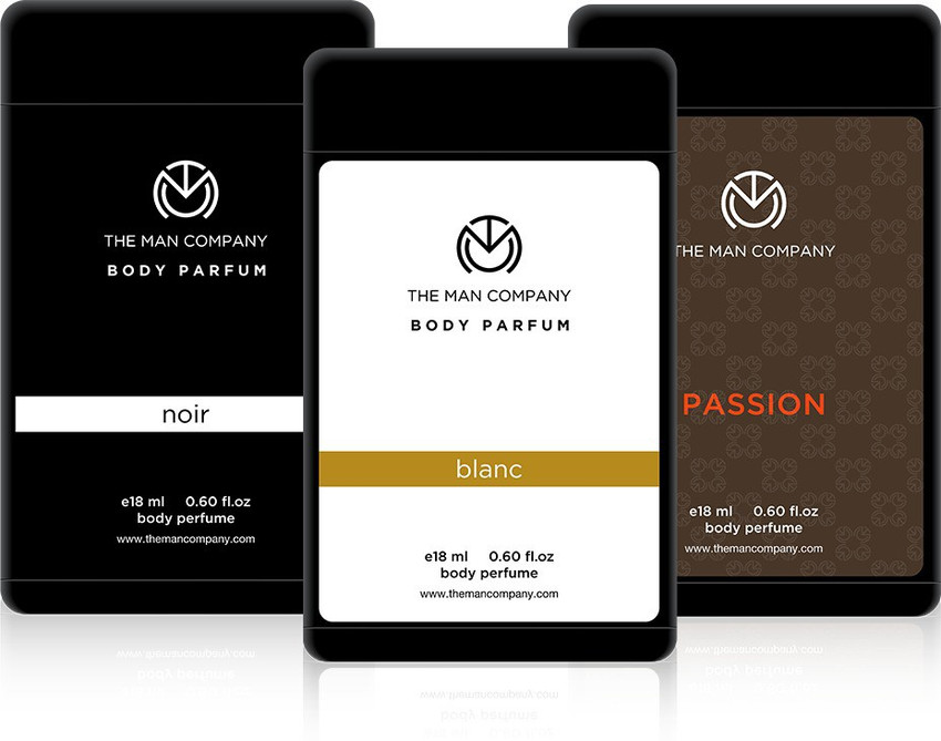 THE MAN COMPANY Pocket Perfume set of 3 Noir Blanc and Passion