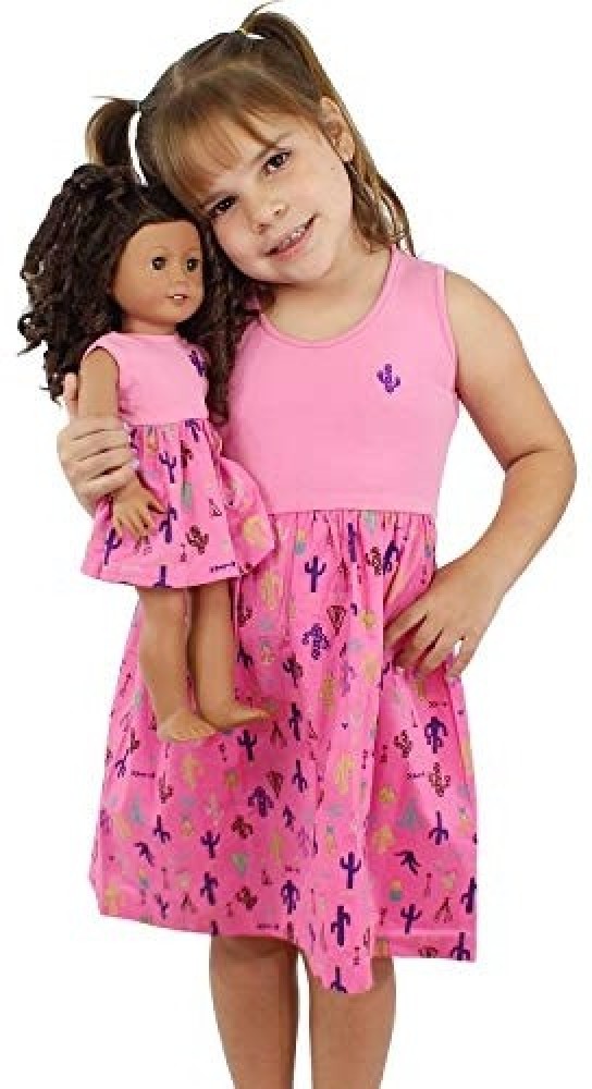 Pink Butterfly Closet Girl and Doll Matching Dress Clothes Fits