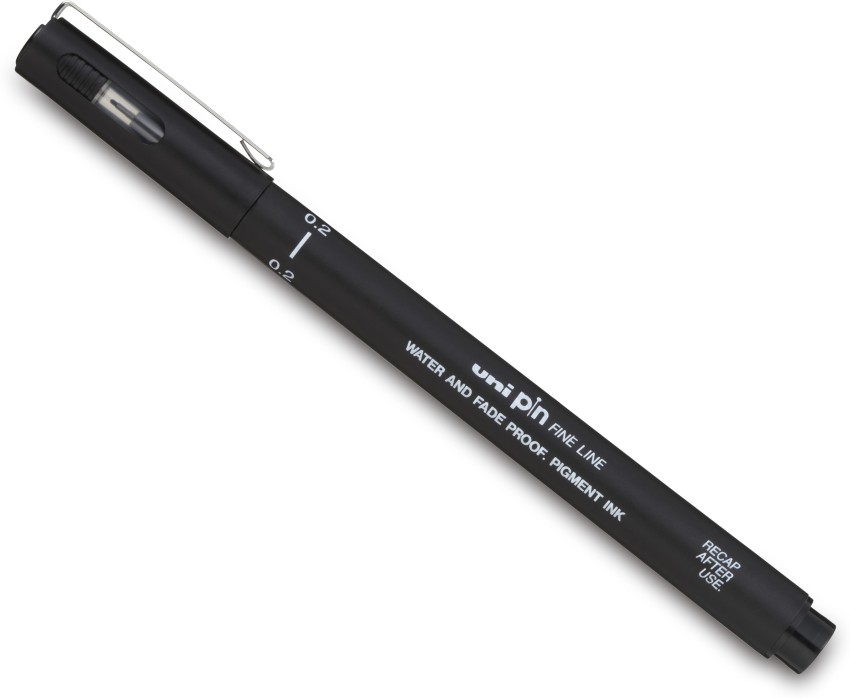 2 x Uni Pin Drawing Pen Fineliner Ultra Fine Line Marker in Black