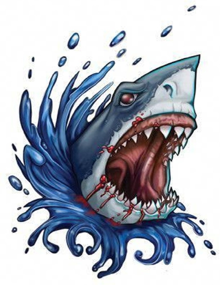 Impressive Two Sharks Tattoo Design