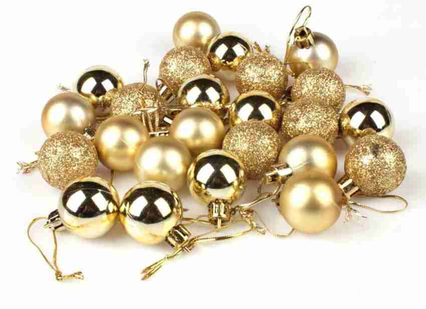 REHTRAD Plastic Christmas Tree Ball Ornament (Golden)-004 Hanging