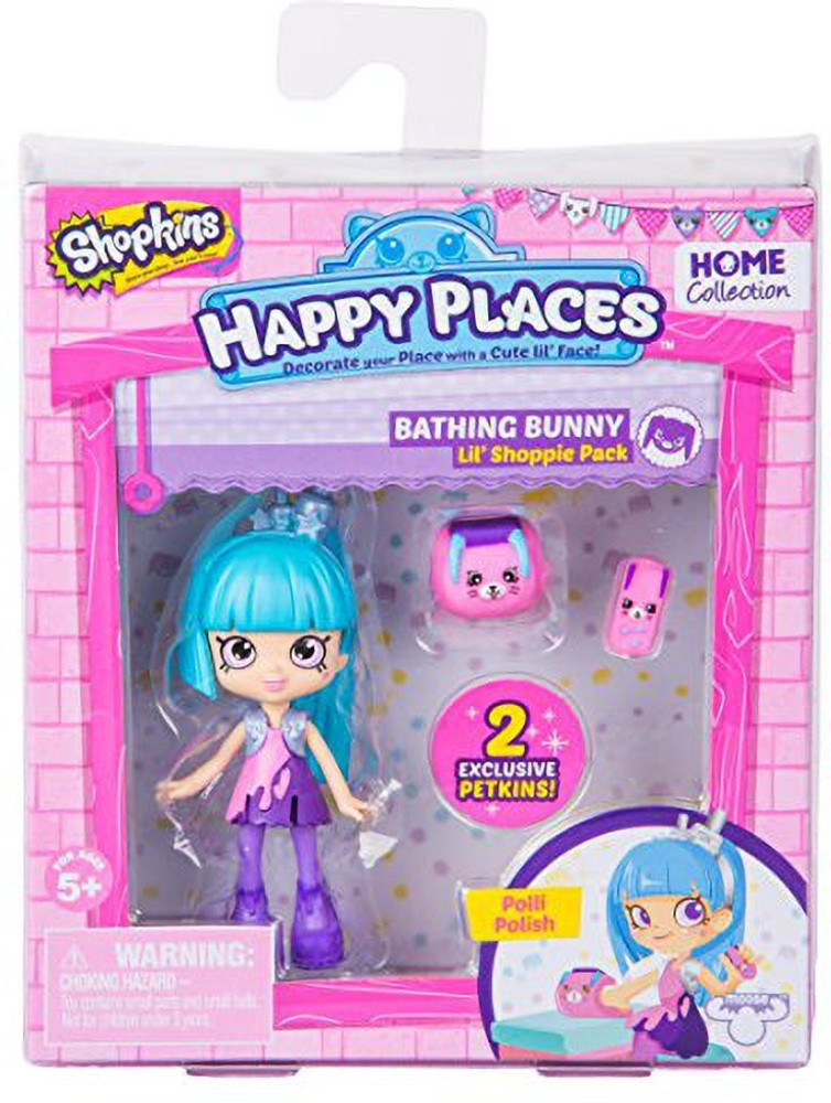 Shopkins Happy Places Season 2 Doll Single Pack Polli Polish Toy