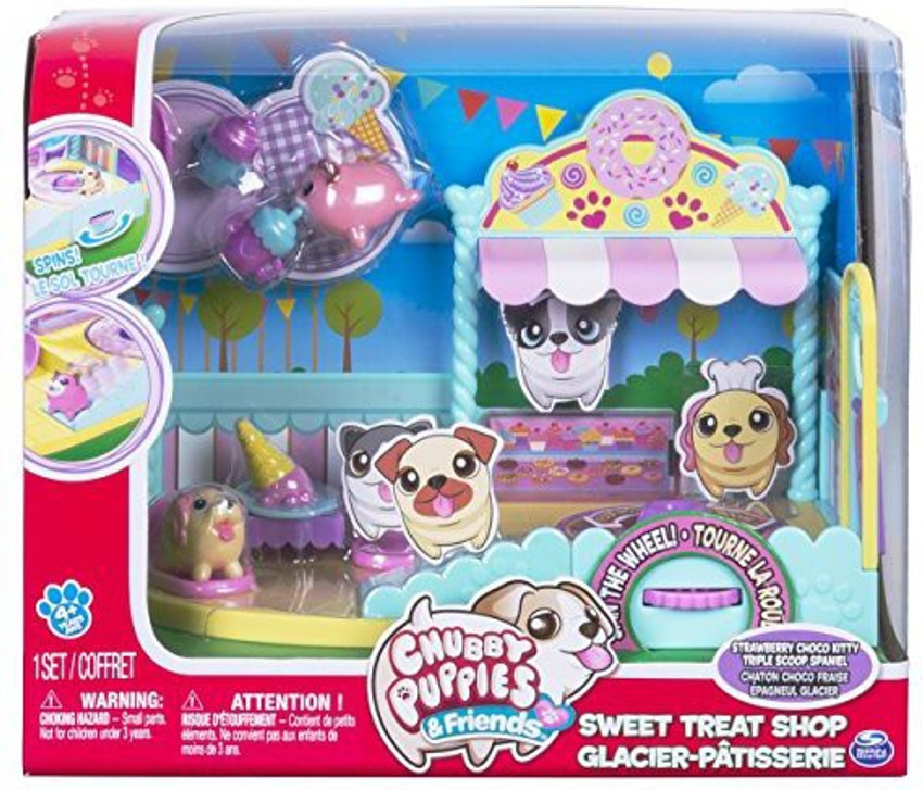 Chubby puppies shop and friends