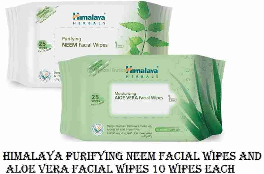Himalaya Moisturizing Aloe Vera Facial 10 Wipes Ayurvedic, 50 OFF