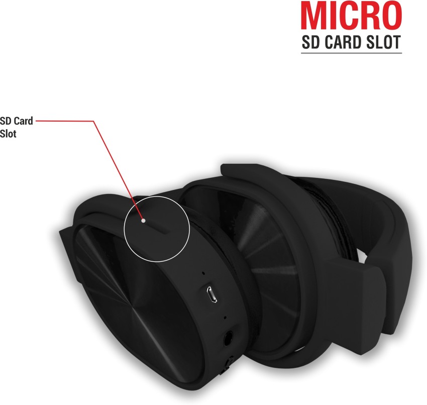 Sound One V9 Bluetooth headphones with SD card Mic Black