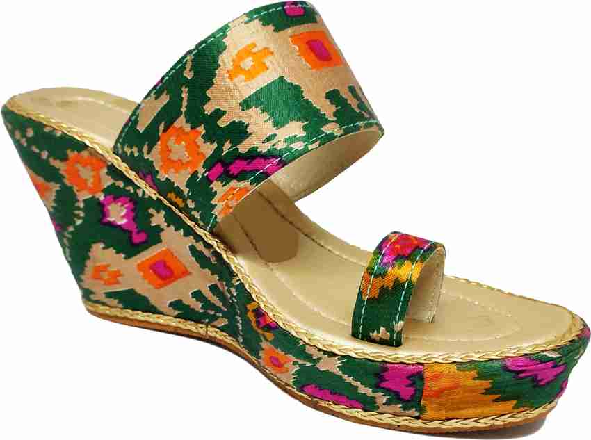 Multi coloured hotsell wedge sandals