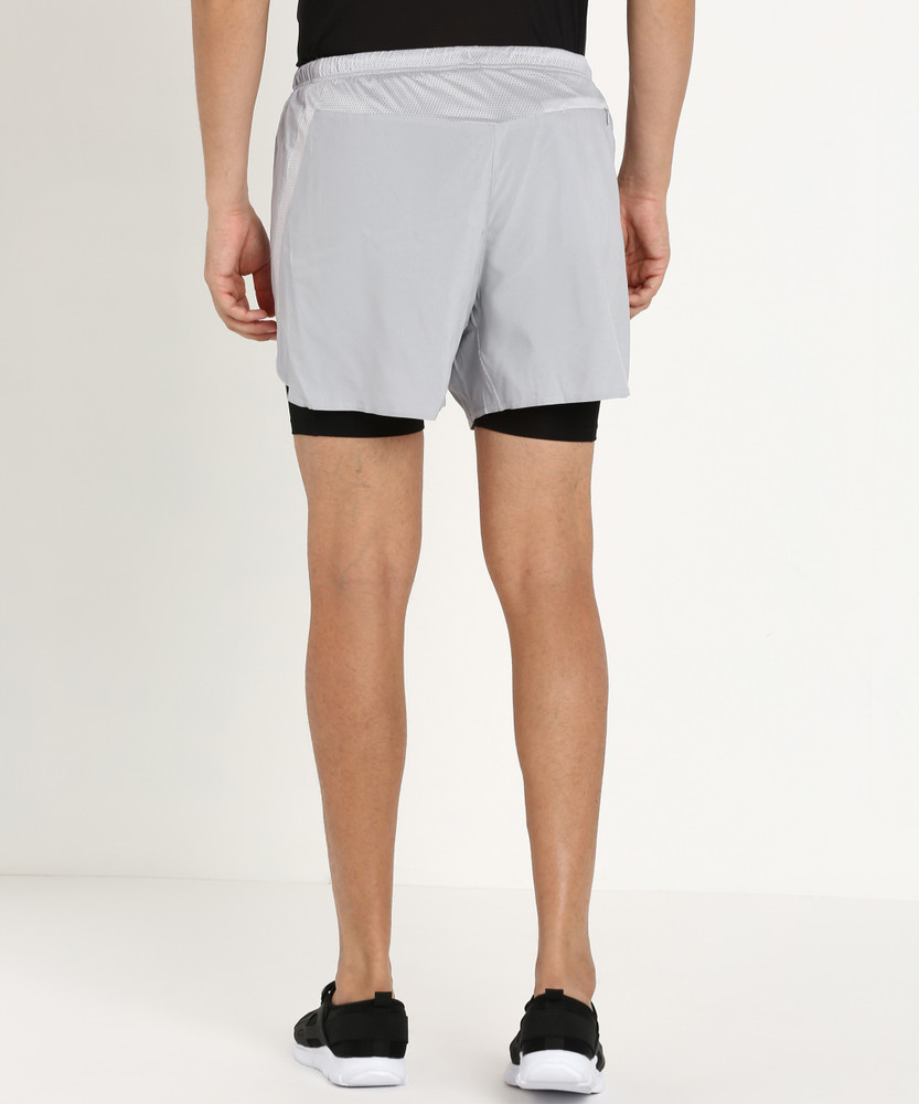 REEBOK Solid Men Grey Running Shorts