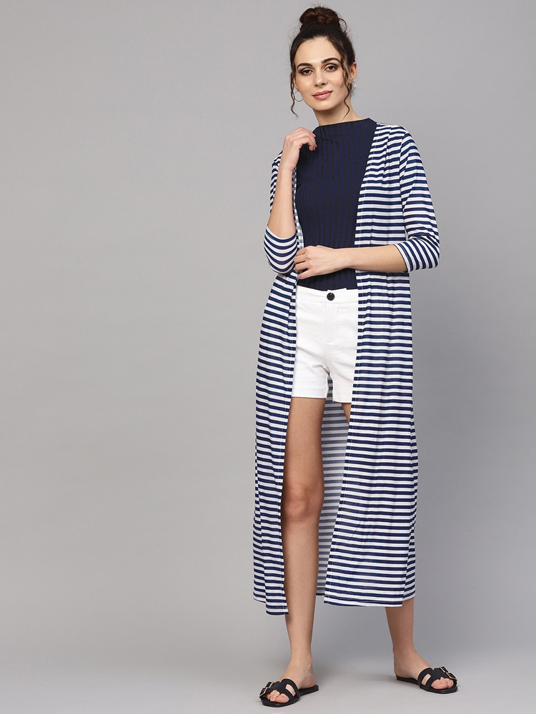 Striped long shrug sale