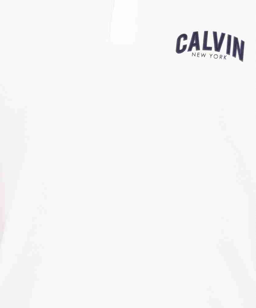 Calvin Klein Jeans Solid Men Polo Neck White T-Shirt - Buy Calvin Klein  Jeans Solid Men Polo Neck White T-Shirt Online at Best Prices in India