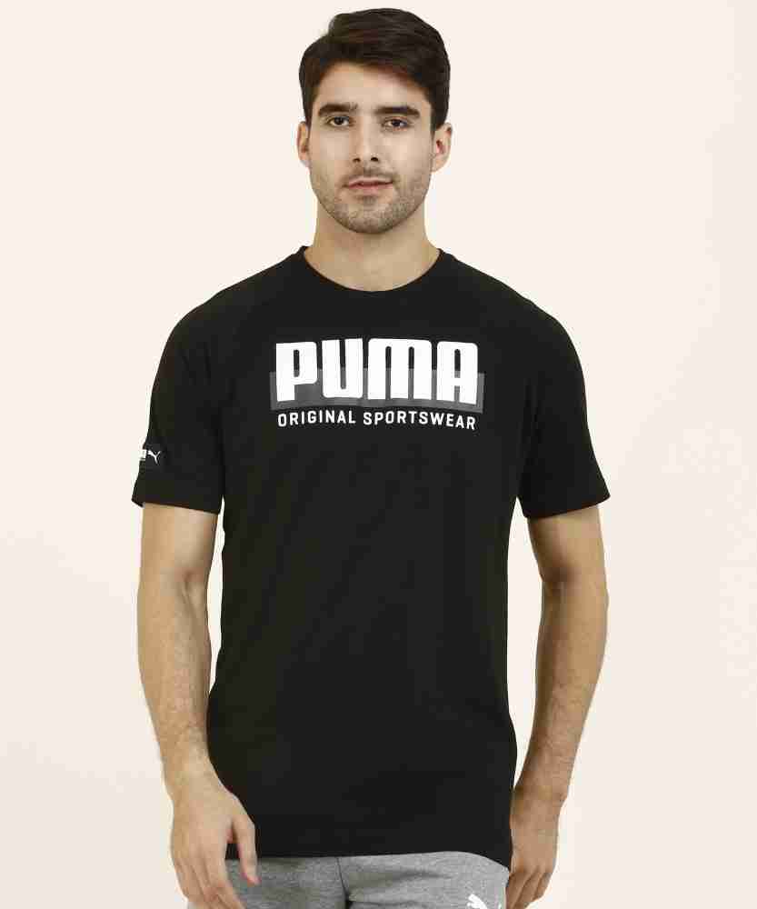 PUMA Printed Men Round Neck Black T Shirt Buy PUMA Printed Men