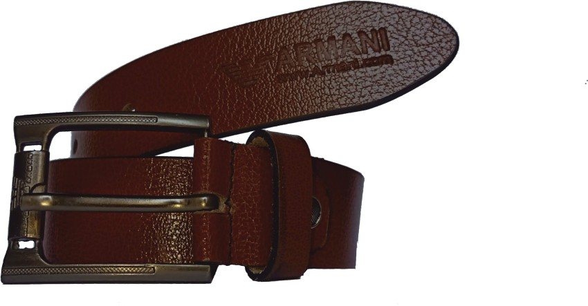 Giorgio Armani Men Casual Brown Genuine Leather Belt Tan Price