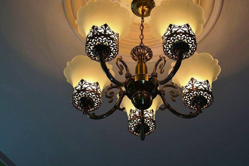 Glass World Antique Decorative Jhumar 5 Light Royal Glass