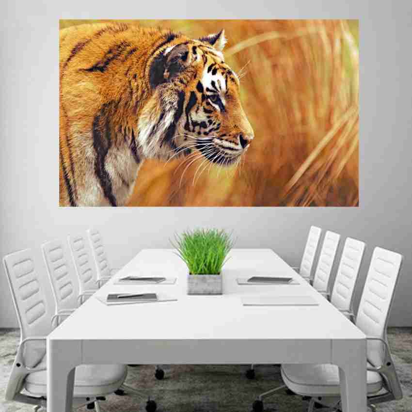 Art Poster Giant Tiger in Forest autumnal colours