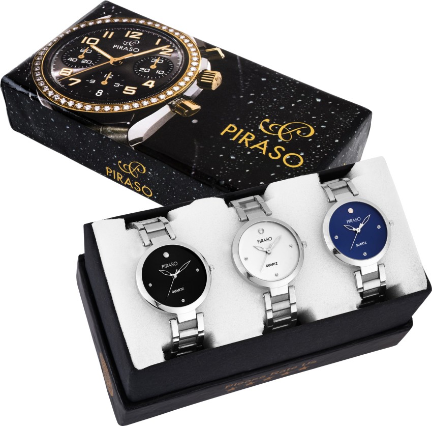 PIRASO PW3 2266 DESIGNER COMBO OF 3 WATCHES FOR GIRLS AND WOMEN S Analog Watch For Girls Buy PIRASO PW3 2266 DESIGNER COMBO OF 3 WATCHES FOR GIRLS AND WOMEN S Analog Watch