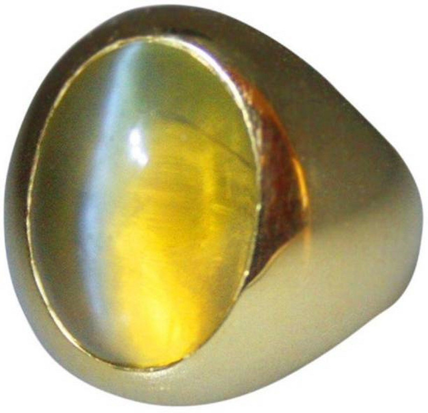 CEYLONMINE Cats eye Ring with natural Original stone Metal Cat s