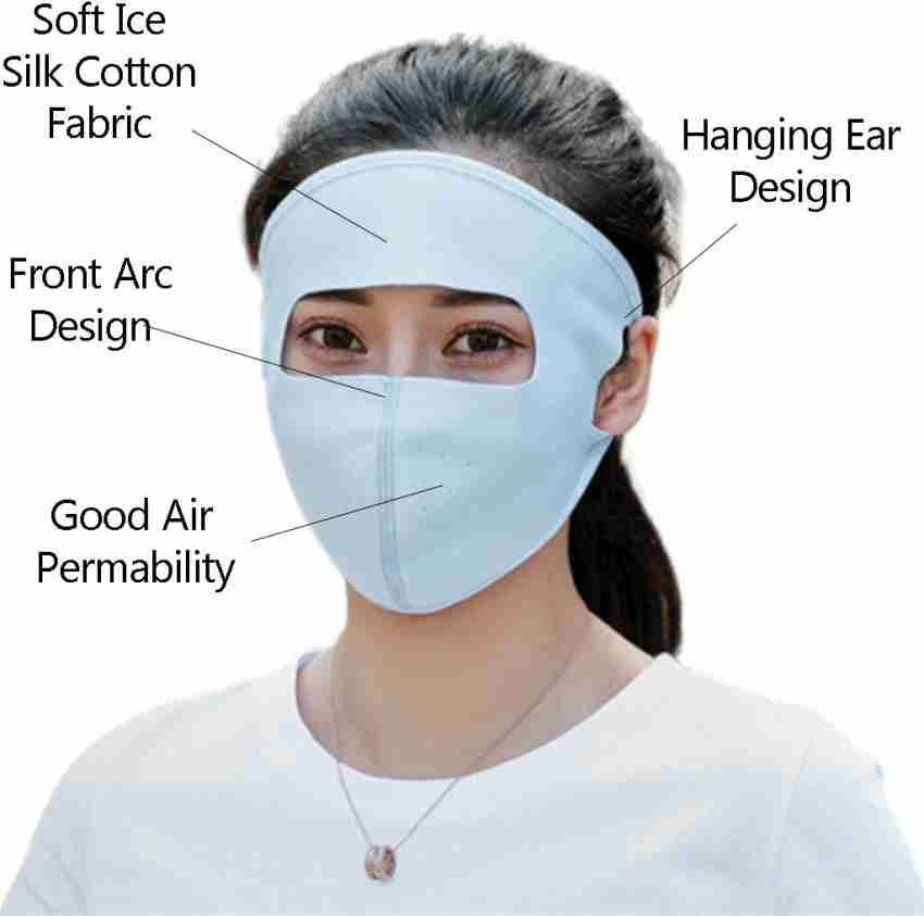 Face Mask Ear Hanging Full Face Sun Protection Mask Windproof for