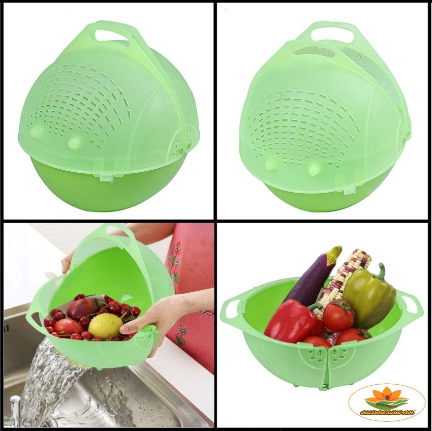 Vegetable Basket - Vegetable Basket with Cutting Tools Strain Wash And  Vegetables Fruit Multi Function Kitchen Vegetable Washing Basket